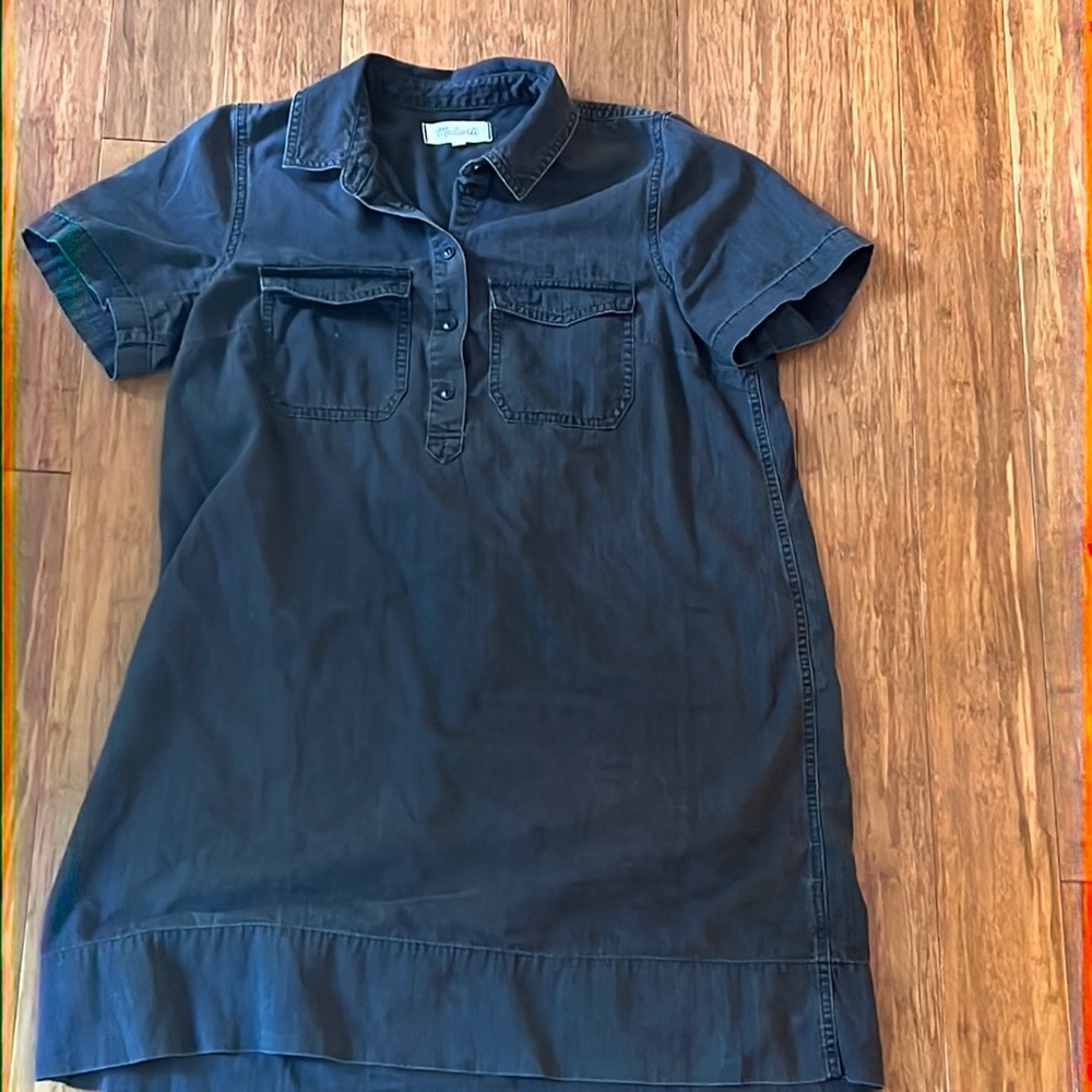 Madewell black denim dress